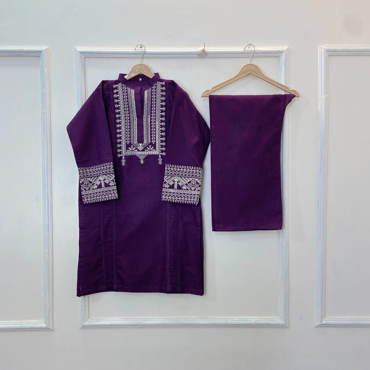 Cross-Stitch Embroidered 2PC (Khaddar) D-254