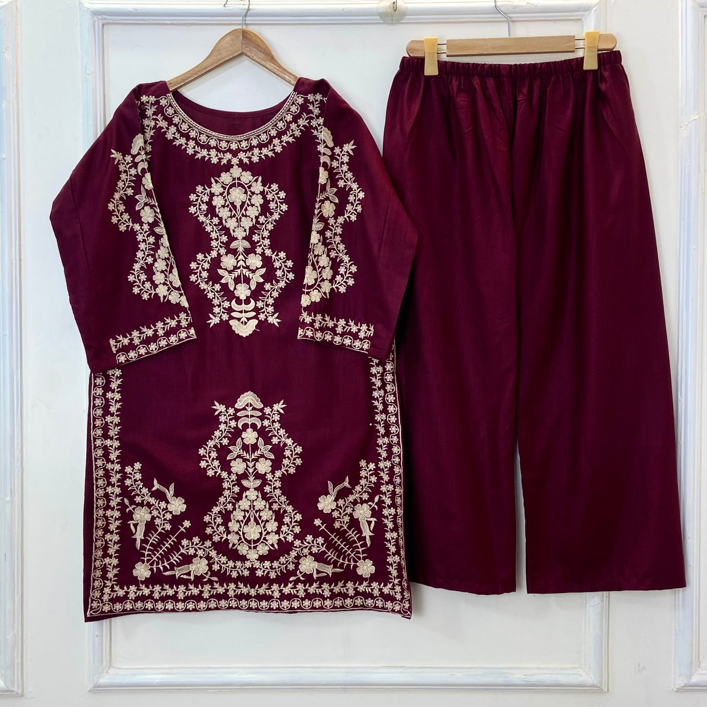 Heavy Embroidered 2PC (Khaddar D-299