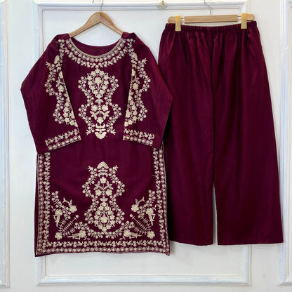 Heavy Embroidered 2PC (Khaddar D-299