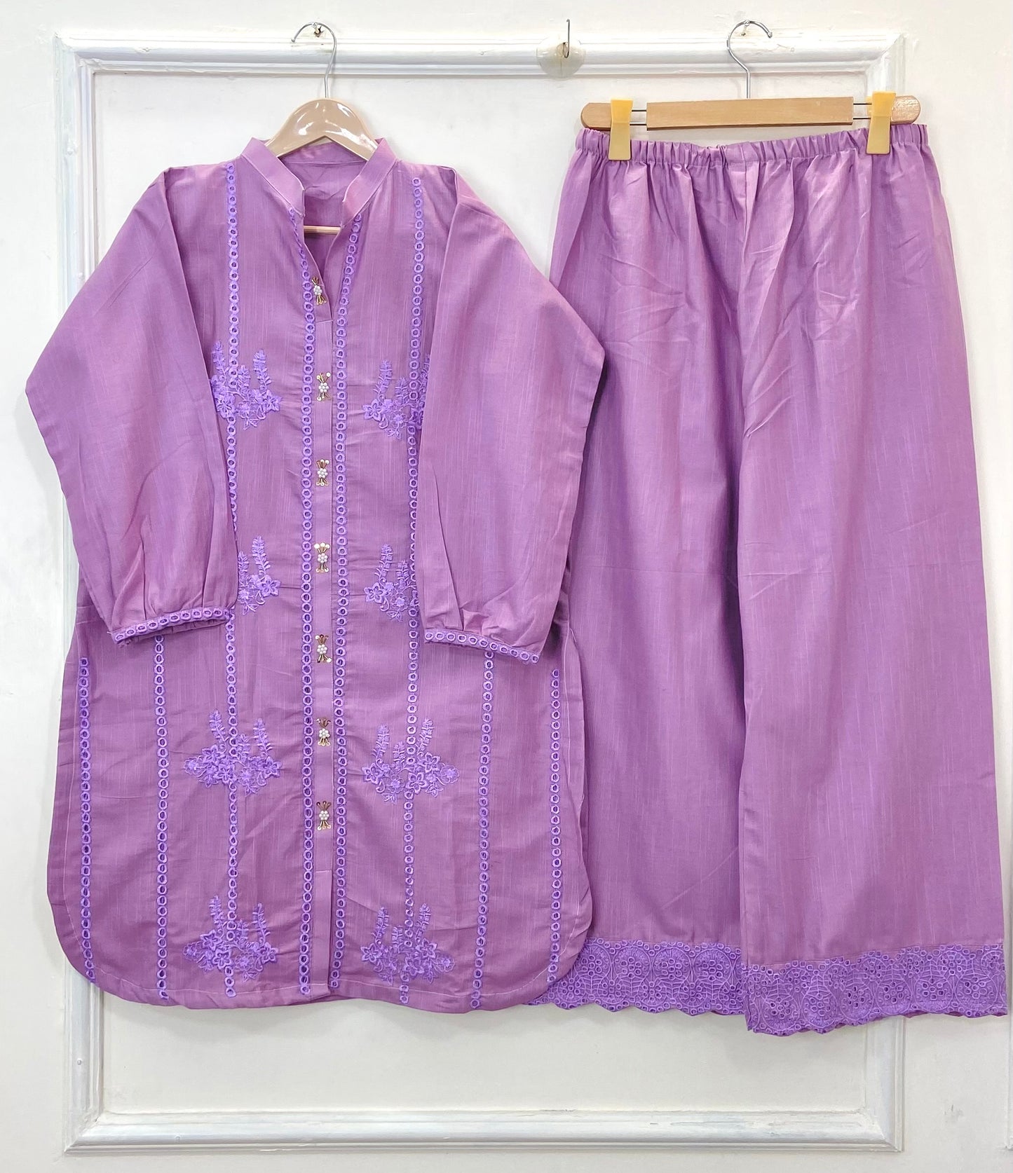 Chicken Kari- Handcrafted Co-Ord Set (Khaddar) D-222