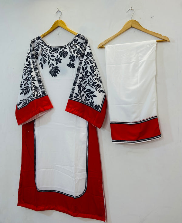 Elegant Kaftaan 2PC (Swiss Silk) D-90