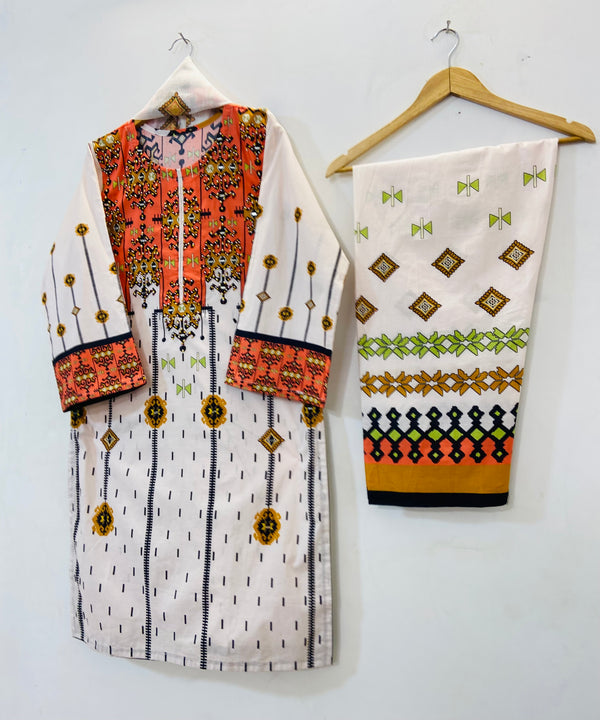 Mirror Work Beauty 3PC (Premium Lawn) D-48
