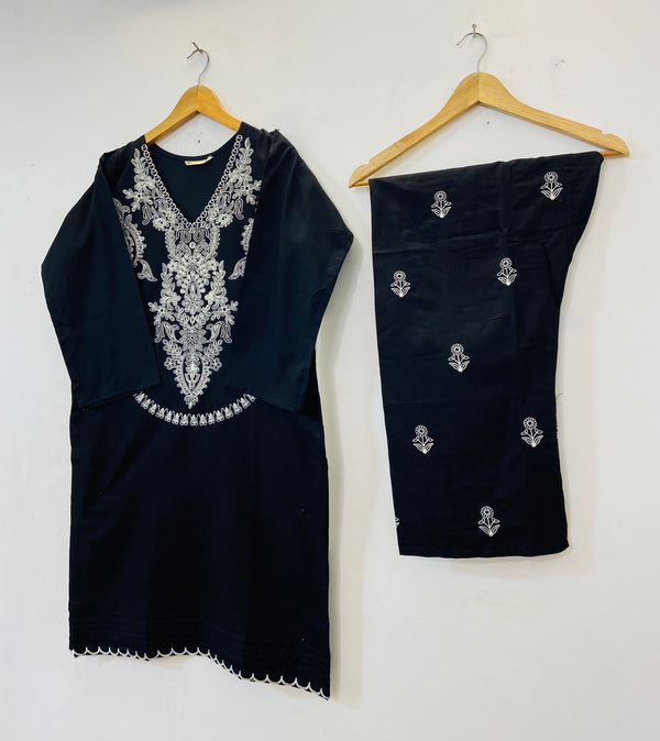 Embroidered Black Rose 2PC (Lawn) D-61