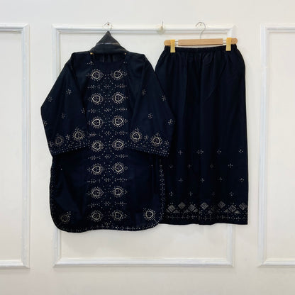 Embroidered 3PC (Premium Cotton) D-393