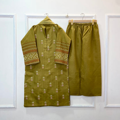 Perfect Pocket Embroidered 3PC (Premium Cotton) (Hot Seller) D-376
