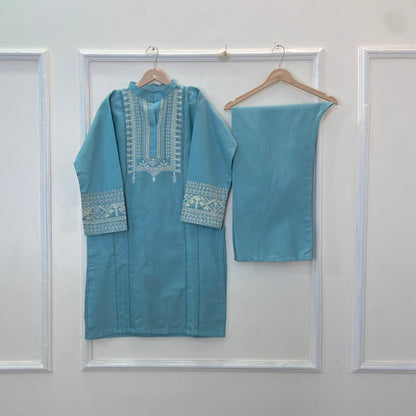 Cross-Stitch Embroidered 2PC (Khaddar) D-254