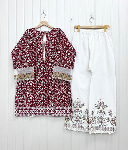 Article no: D-721 Cotton Lawn 2Piece
