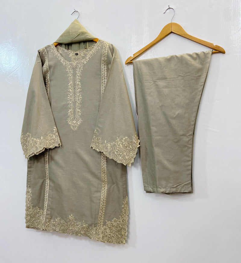 Front Back Cutwork Beauty 3PC (Cotton) D-86