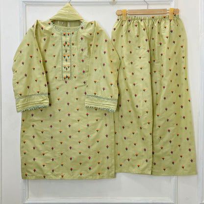Tulip | Embroidered 3PC Lawn Cotton D-615