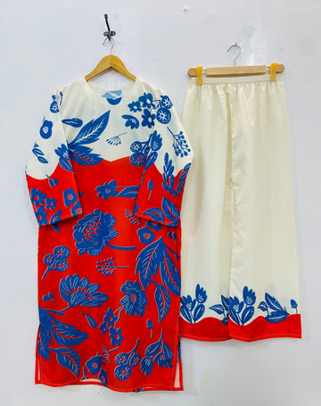 Dreamy Long Co-Ord Set (Swiss Silk) D-122