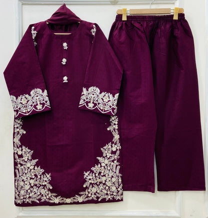 Festive Embroidered | 3PC Cotton D-574
