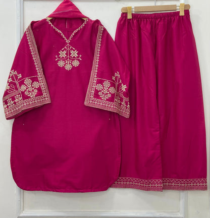Cross-Stitched Beauty 3PC (Premium Cotton) D-446