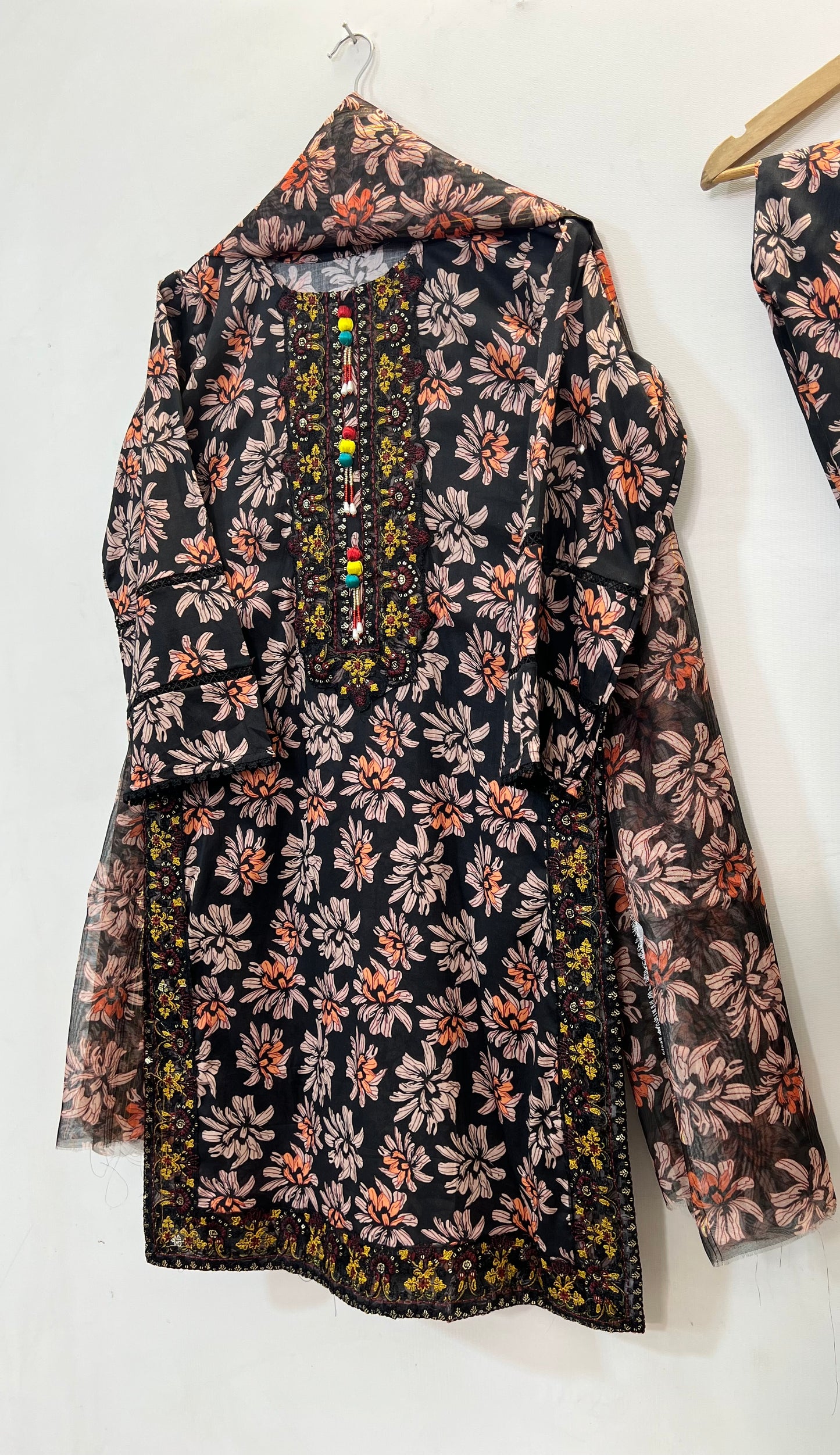Embroidered 3PC Lawn 02-Black
