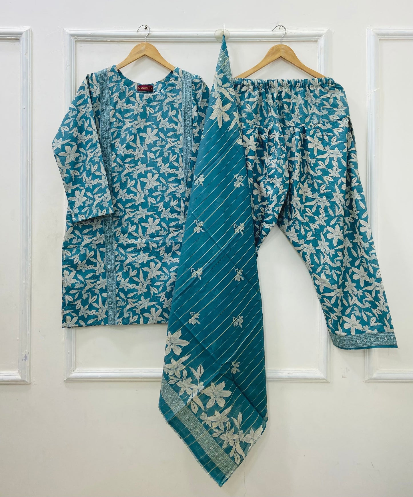Binsaeed Farshi Shalwar | 3PC Lawn