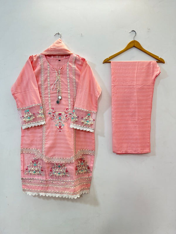 3PC Embroidered Cotton Lawn -11