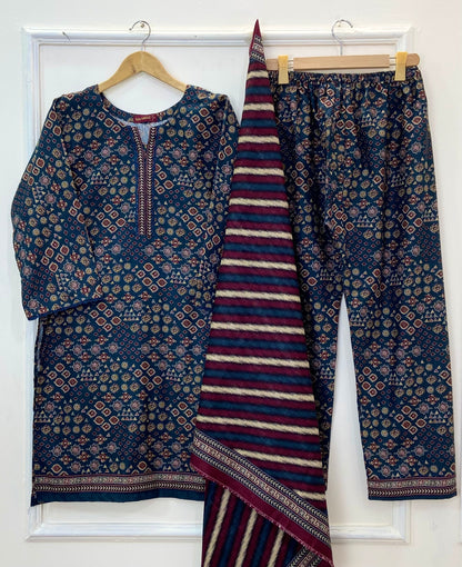 Bin Saeed’s Winter Edit 3PC (Khaddar) D-229