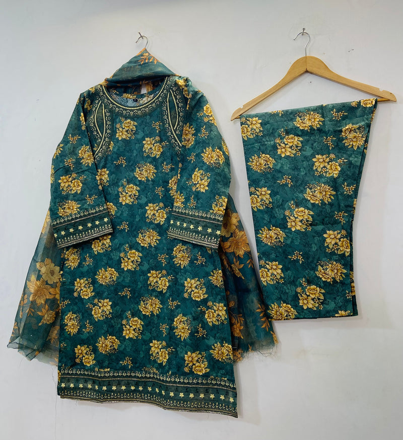 Embroidered Luxury Touch 3PC (Lawn Best Selling)  D-70