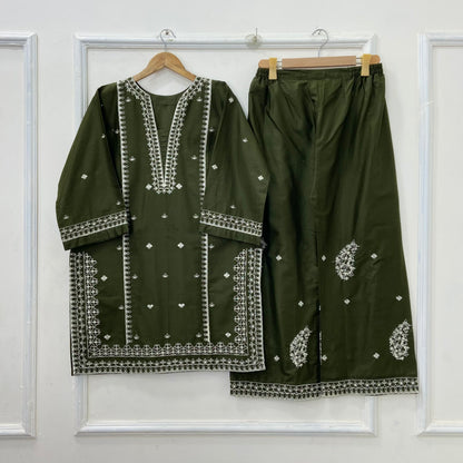 Eid Embroidered 2PC (Premium Cotton) D-443