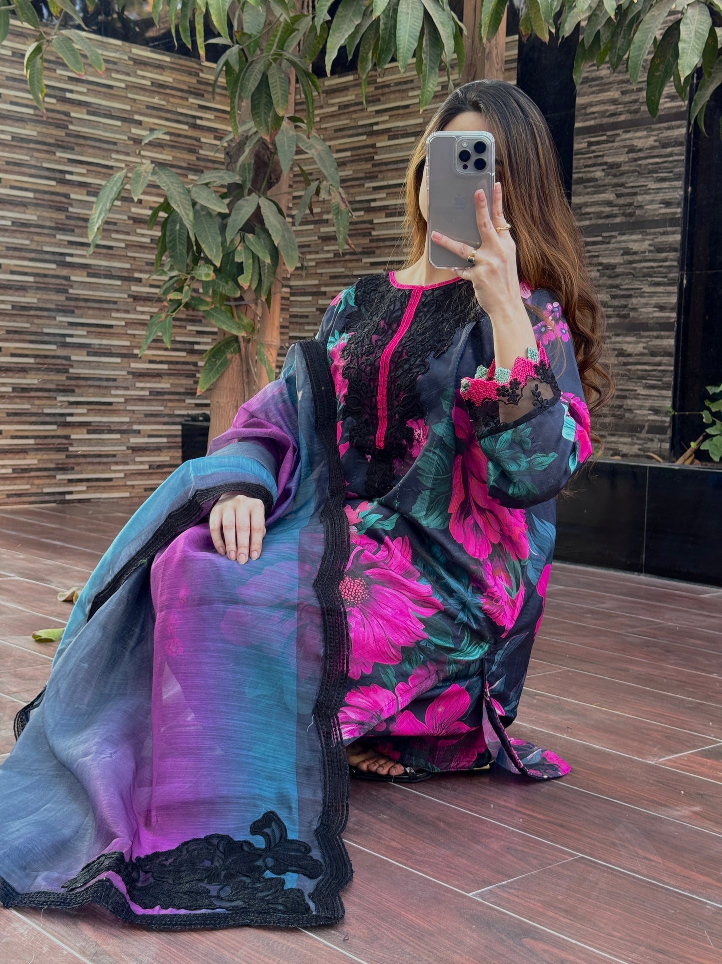 Dreamy Bloom Embroidered 3PC (Bana Dora ) (Hit Code) D-310