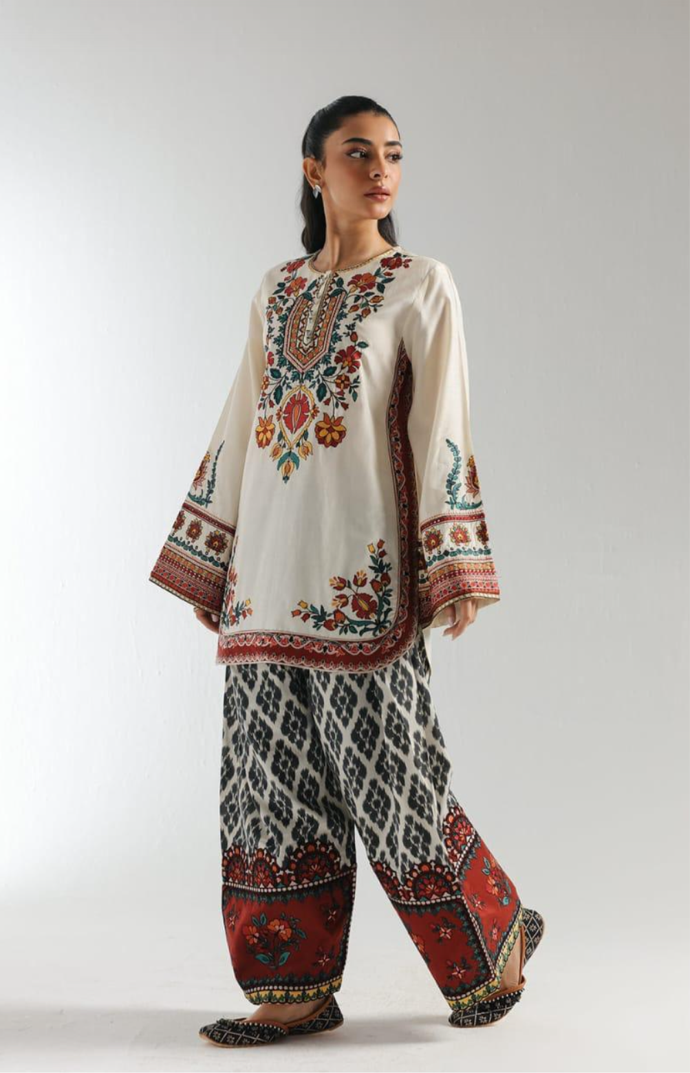 Mermaid’s Tail Co-Ord Set (Swiss Silk) D-120