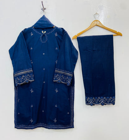 Embellished Beauty 3PC (Khaddar) D-127