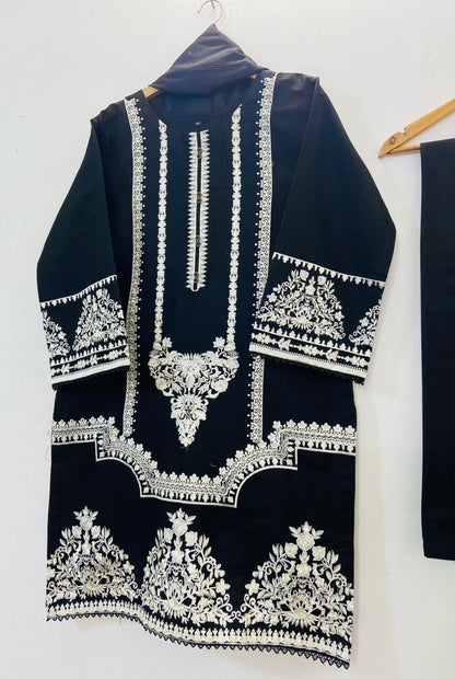 Taj Embroidered 3PC (Premium Cotton) D-51