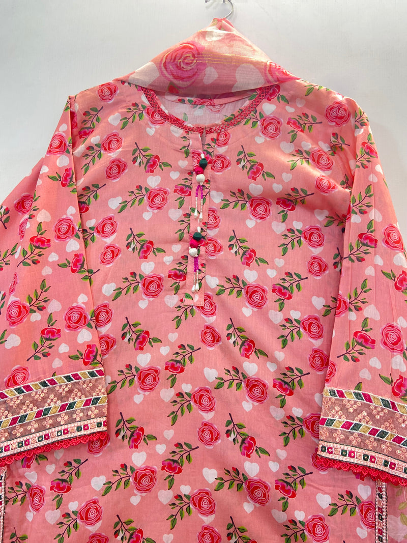 Sequins Chic 3PC (Lawn) D-28