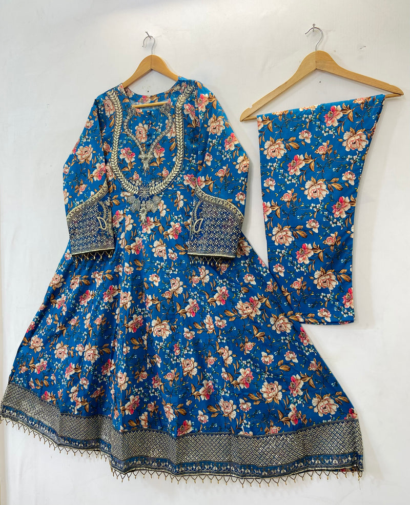 Anarkali Frock 2PC (Lawn) D-24