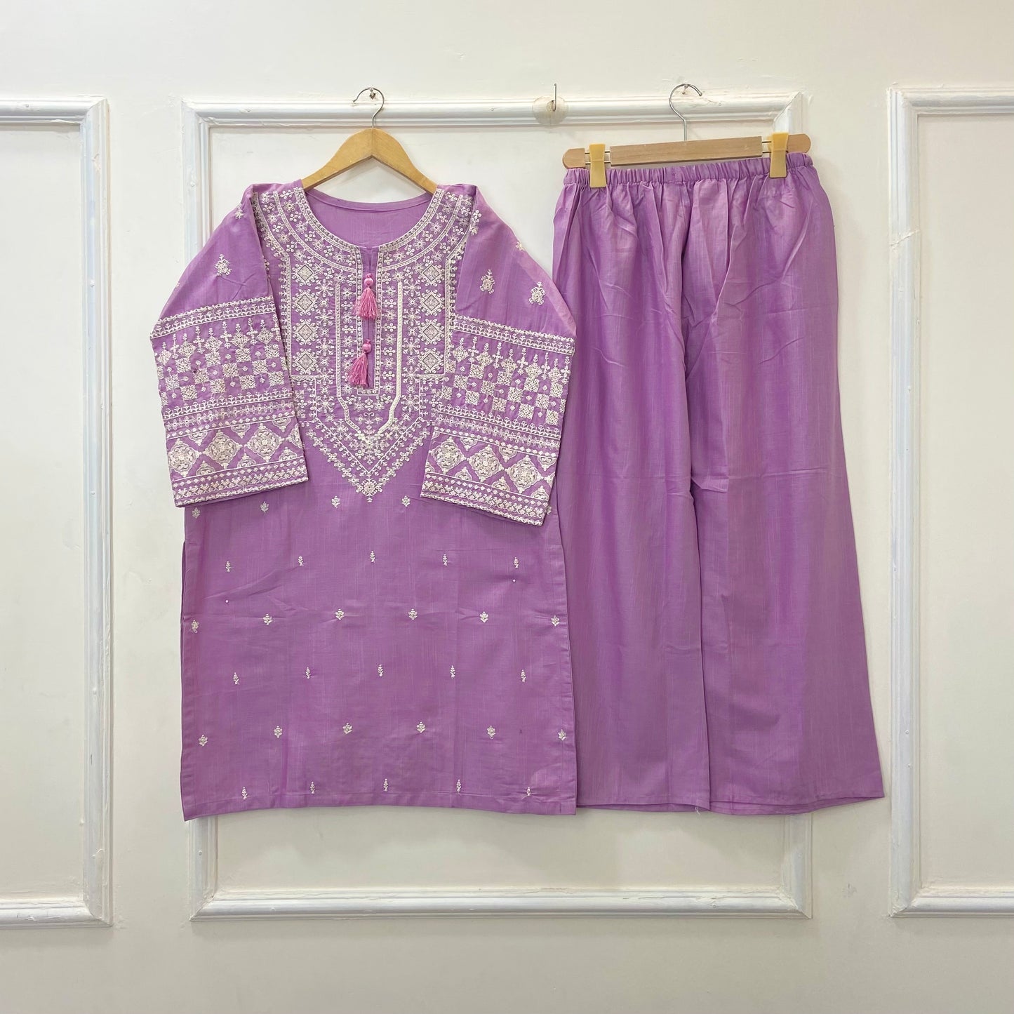 Cross-Stitched Embroidered 2PC (Khaddar) D-383