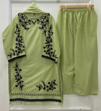 Jall Embroidered | 3PC Lawn Cotton D-633