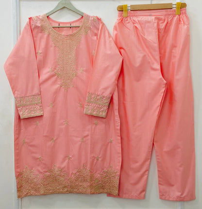 Fairy Embroidered 2PC (Premium Cotton) D-412