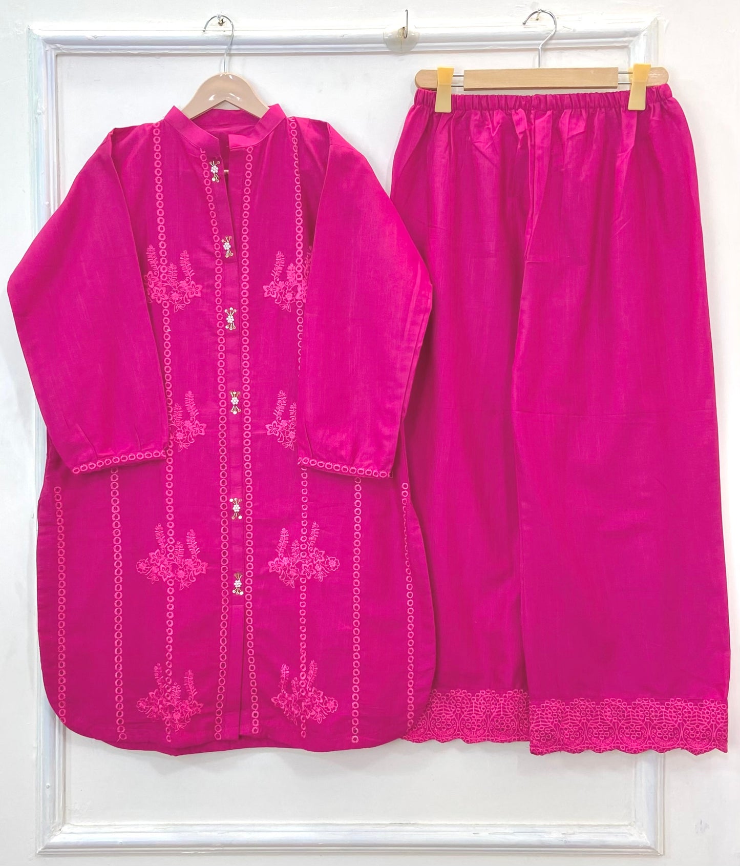Chicken Kari- Handcrafted Co-Ord Set (Khaddar) D-222