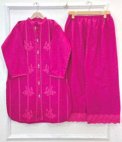 Chicken Kari- Handcrafted Co-Ord Set (Khaddar) D-222