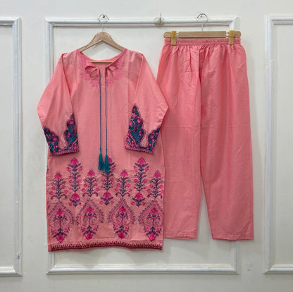 Embroidered 2PC (Cotton) D-539