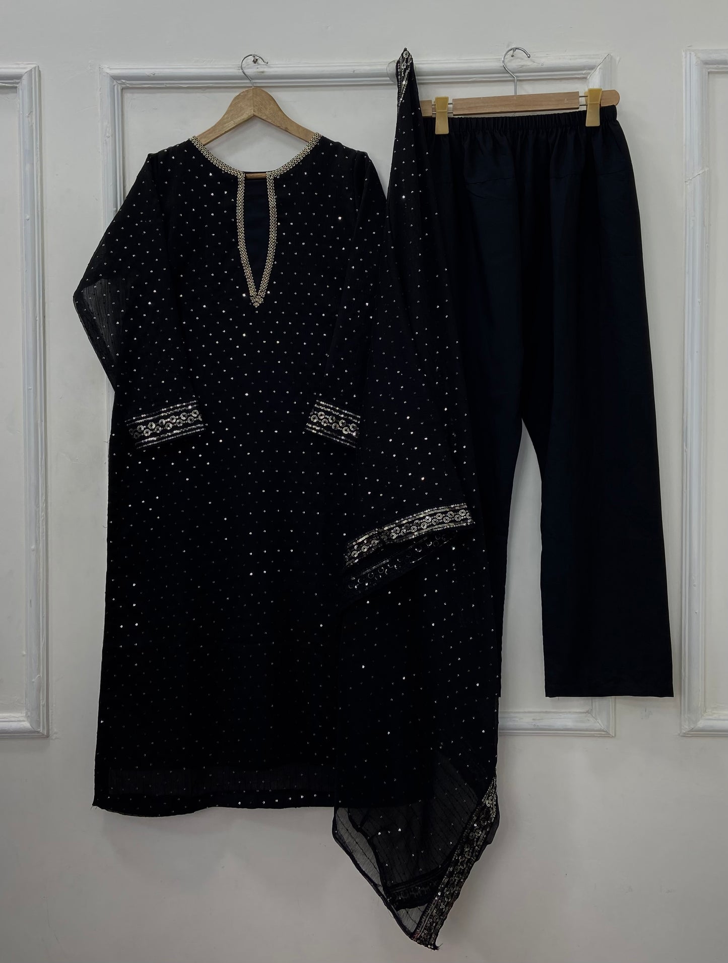 Anarkali Embroidered 3PC (Premium Chiffon) D-415