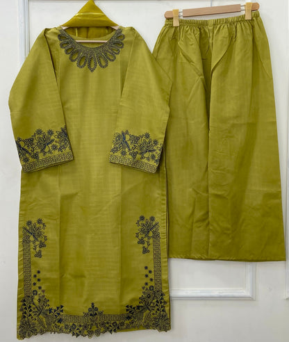 Eid Edit: Embroidered 3PC (Premium Cotton) D-463
