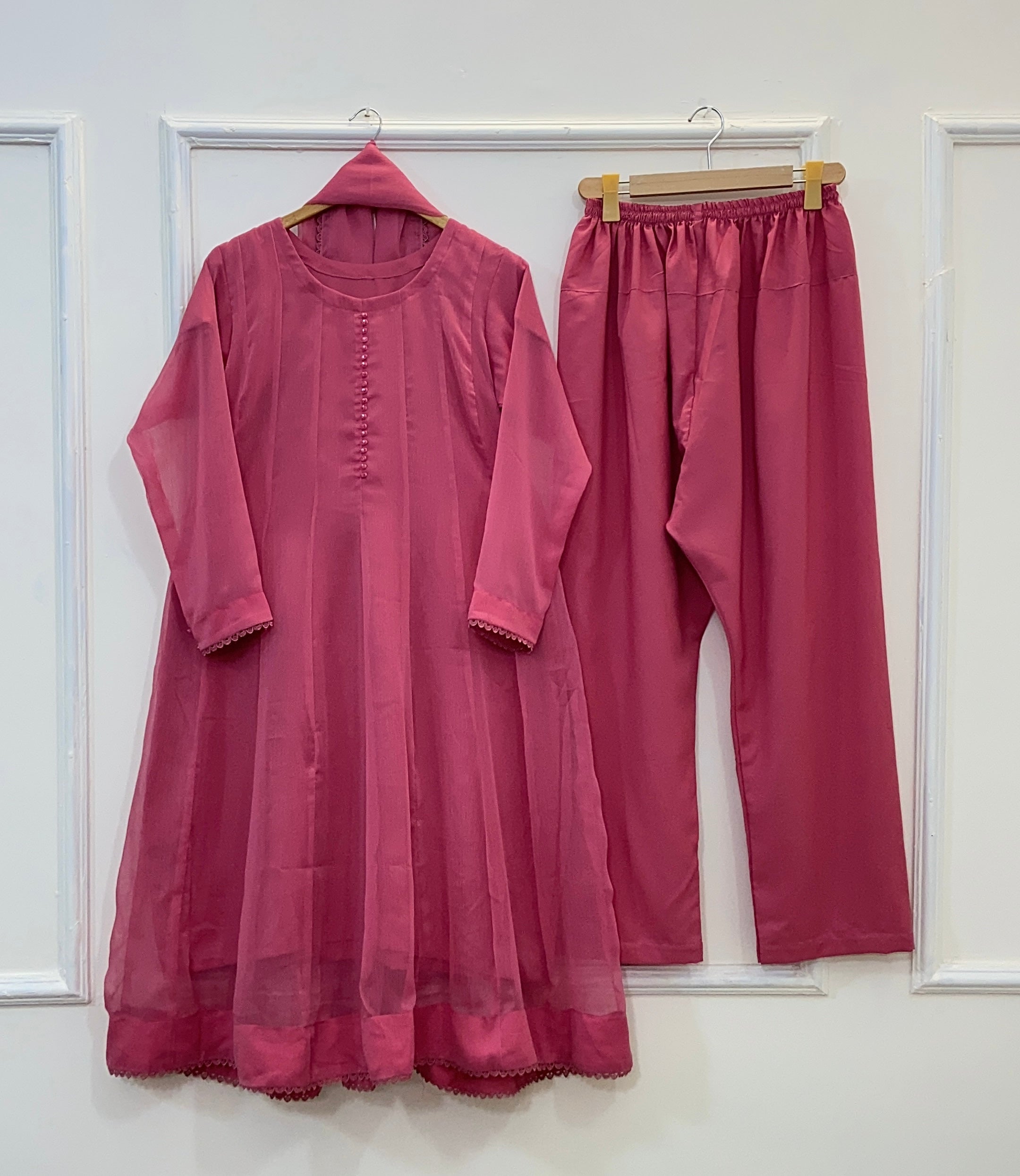 Flowy Glamour Frock 3PC (Chiffon) D-158