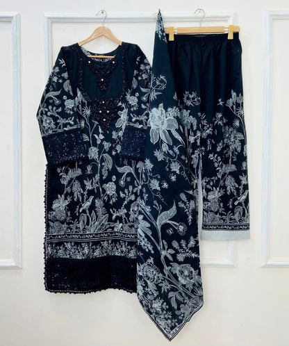 Black Rose 3PC (Lawn) D-509 PREMIUM SERIES