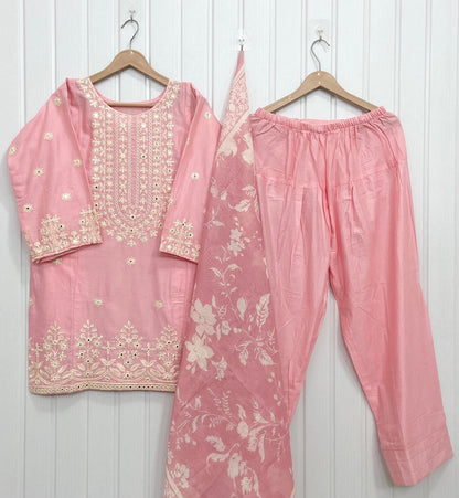 Article No: D-712 | 3 PC COTTON LAWN