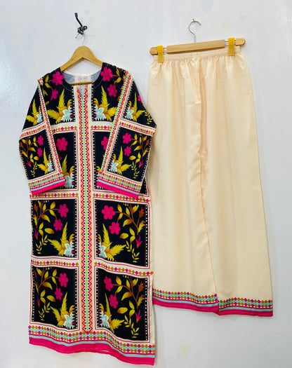 Dreamy Long Co-Ord Set (Swiss Silk) (Best Selling) D-131