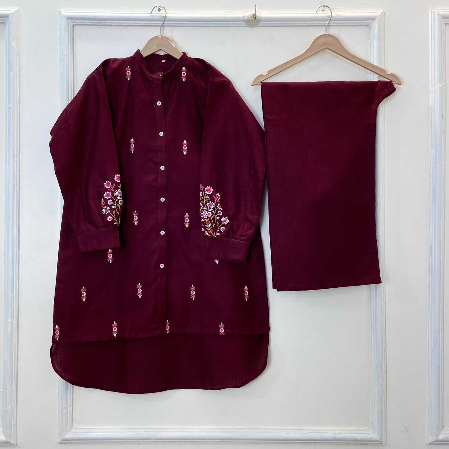 Cozy Embroidered Co-Ord Set (Khaddar) D-261