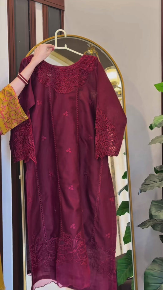 Majesty Wine 2PC (Cotton) D-522